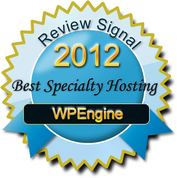 WPEngine 2012 Best Specialty Web Host